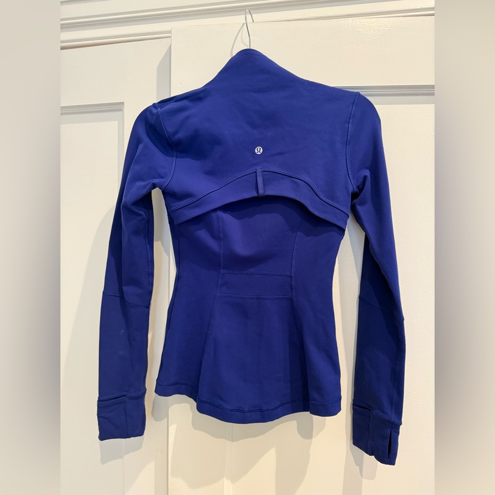Lululemon define jacket Nulu - bright blue.  Size 0.